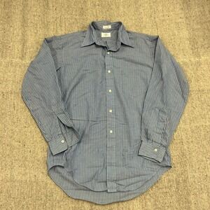 Vintage Gant Button Up Shirt Mens Large Blue 1960s Striped